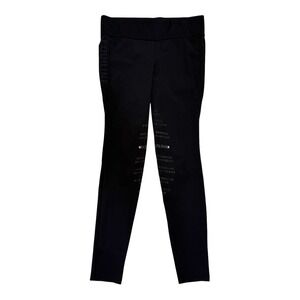 Equiline Italia Knee Grip Equestrian Riding Breeches Womens Black Leggings